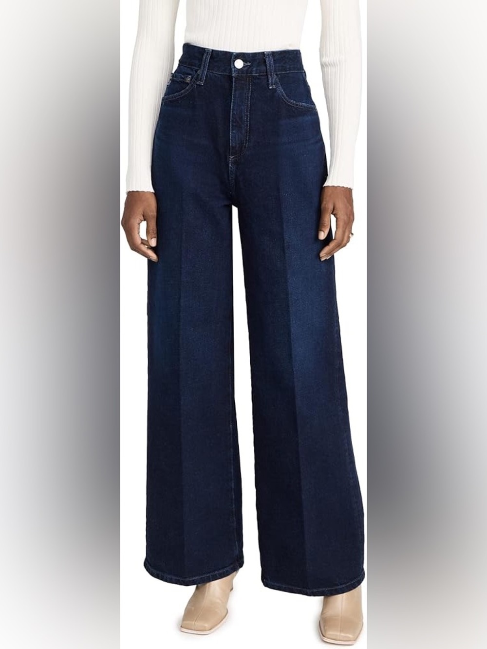 NWT AG Deven High Rise Ultra Wide Leg Jeans Dark Wash sz 29 - Picture 3 of 11